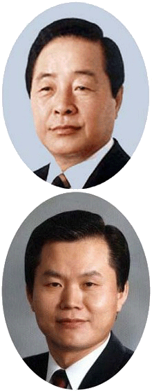 김영삼 대통령(上), 박철언 의원(下)